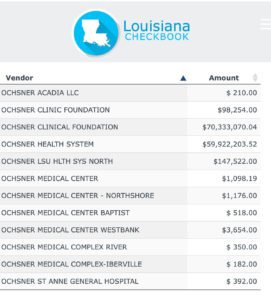 Ochsner / Louisiana Checkbook