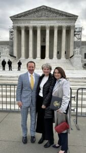 Jill Hines at the US Supreme Court with Jeff Landry and Liz Murrill