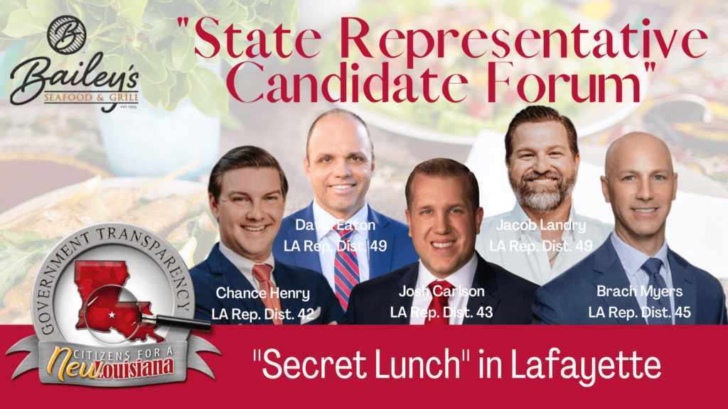 Lafayette Secret Lunch State Representative Candidate Forum with