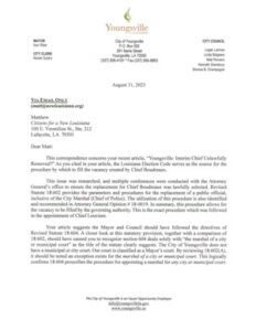 Youngsville lawyer letter