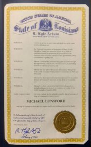 Kyle Ardoin's citation to Michael Lunsford and Citizens for a New Louisiana