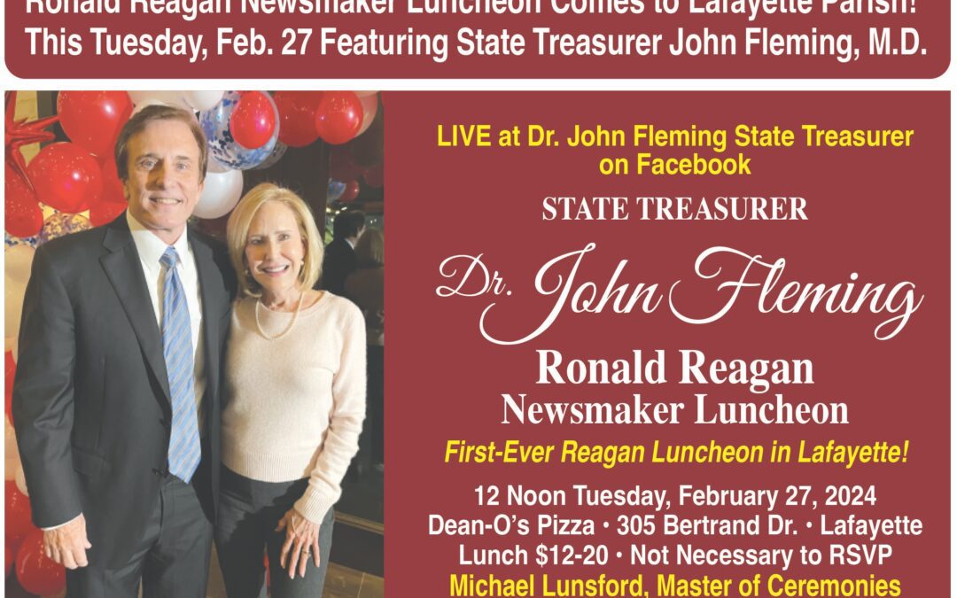 Treasurer Dr. John Fleming joins us for Lunch