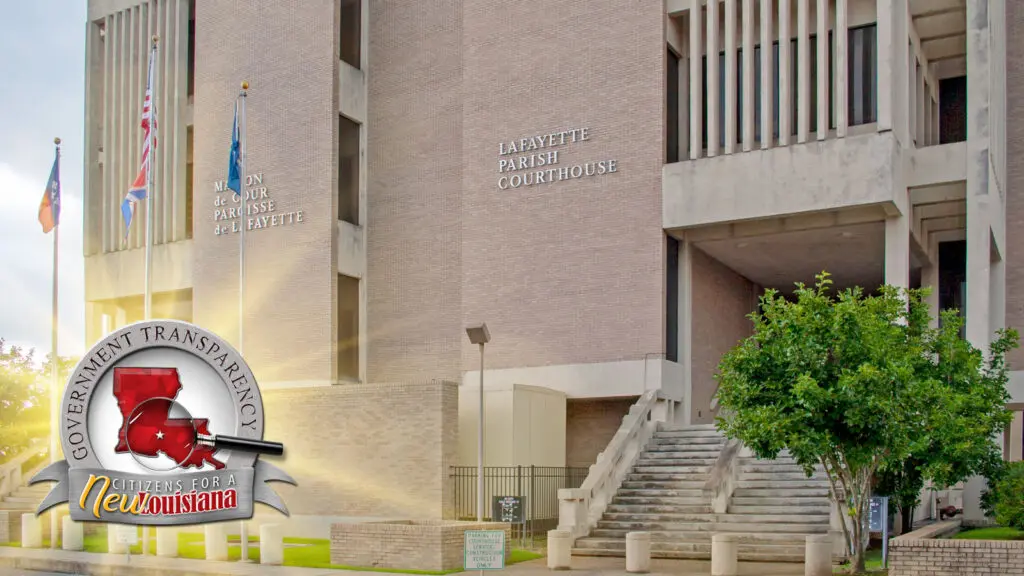 Lafayette Courthouse with Sunshine