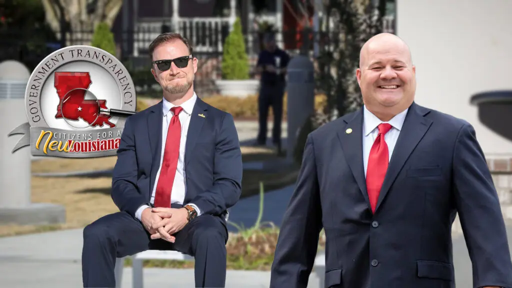 Youngsville Ken Ritter with sunglasses, JP Broussard