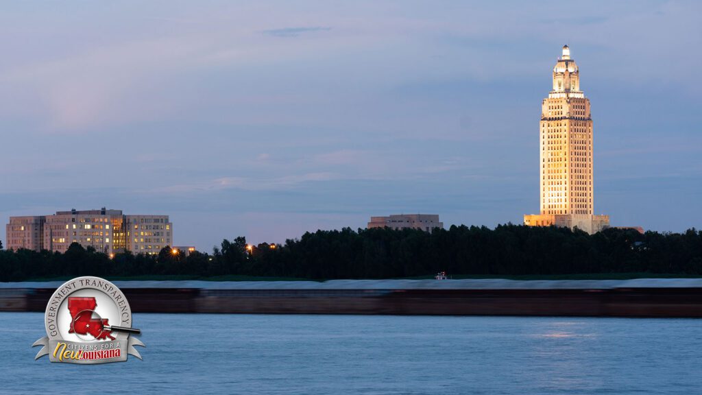 Louisiana Capitol at Dusk
