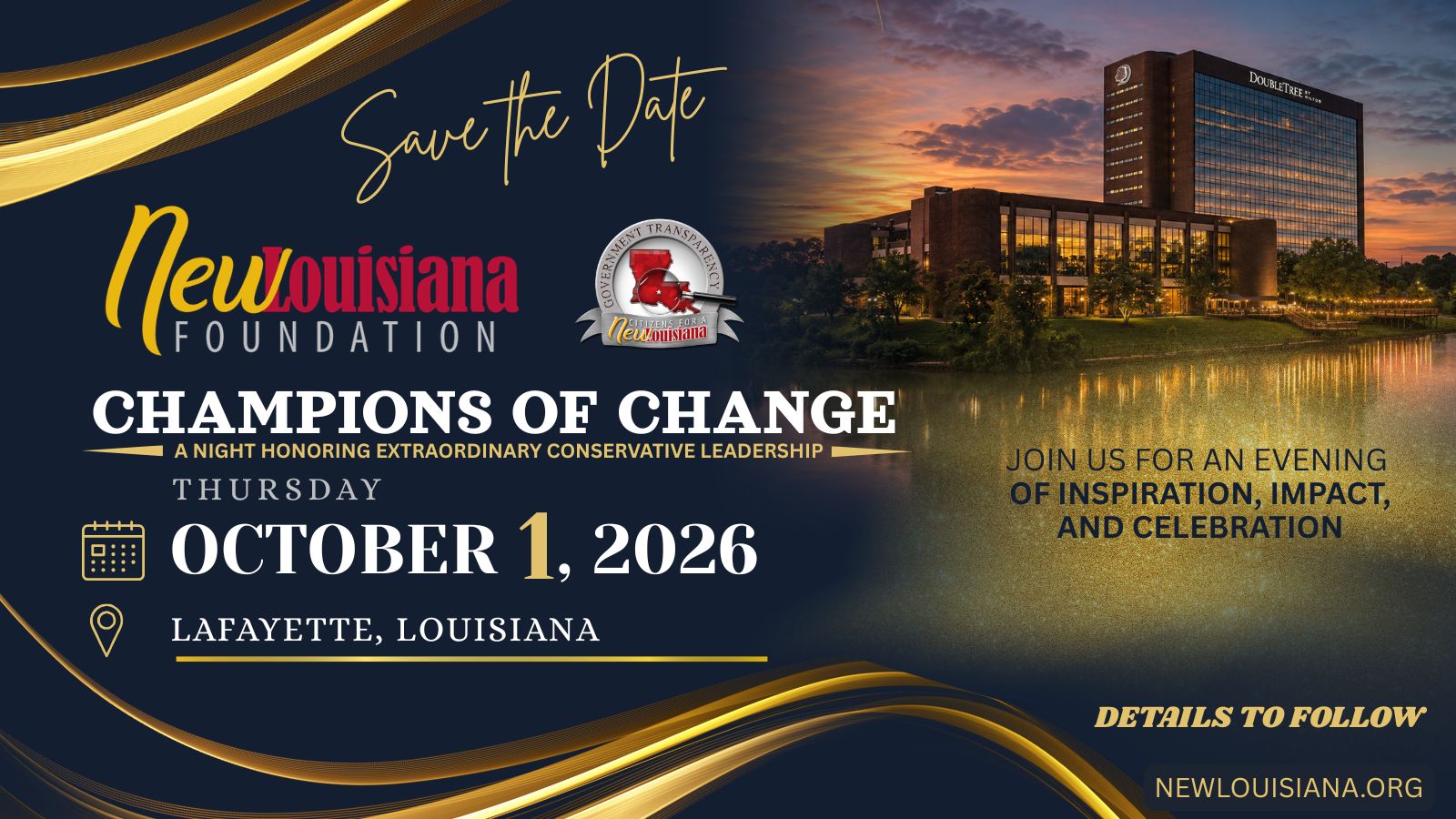 Champions of Change Gala - Save the Date 2026